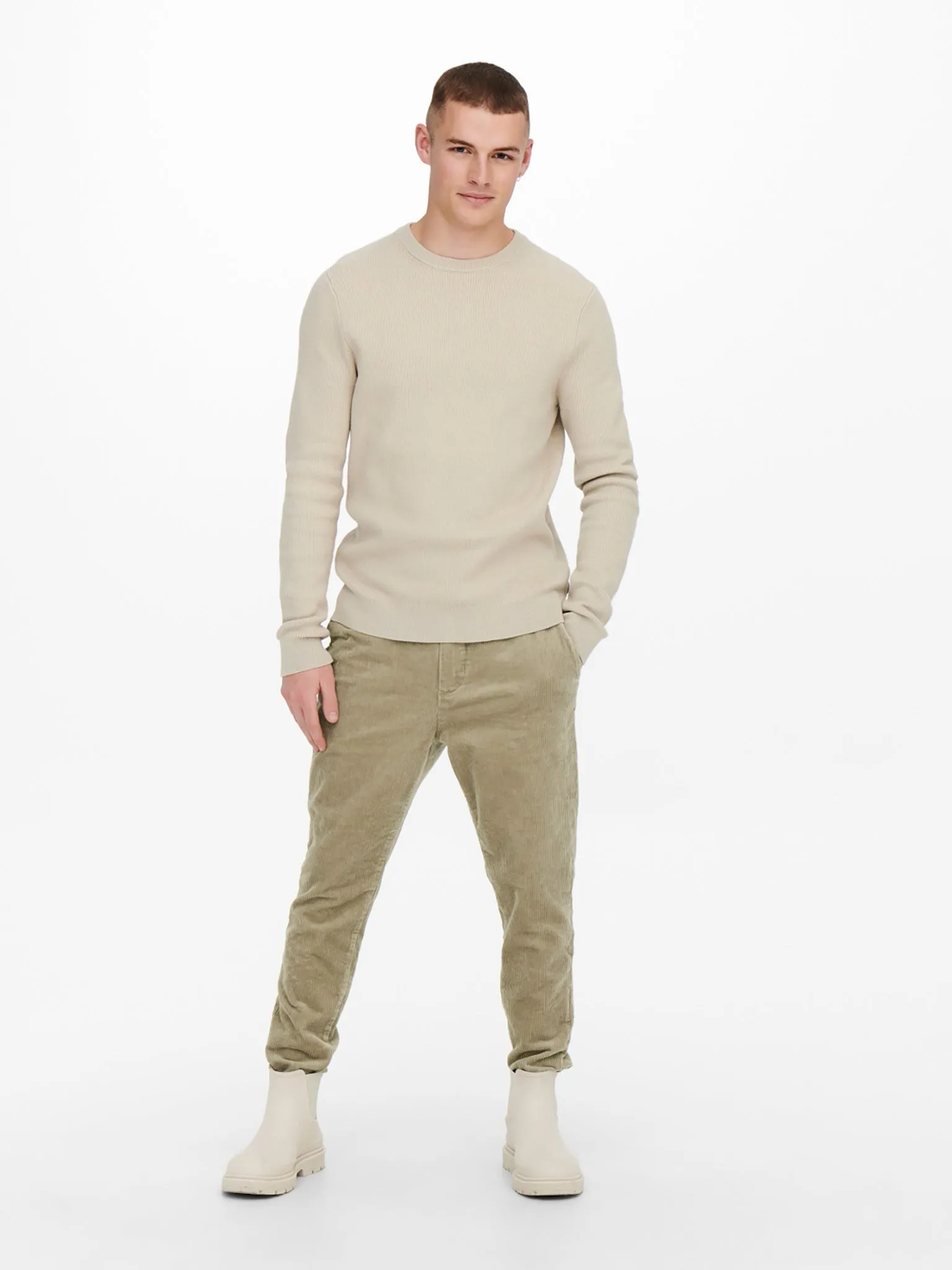 Ανδρικό παντελόνι κοτλέ ONSLINUS CROPPED CORD 9912 PANT NOOS 22019912 | 22019912