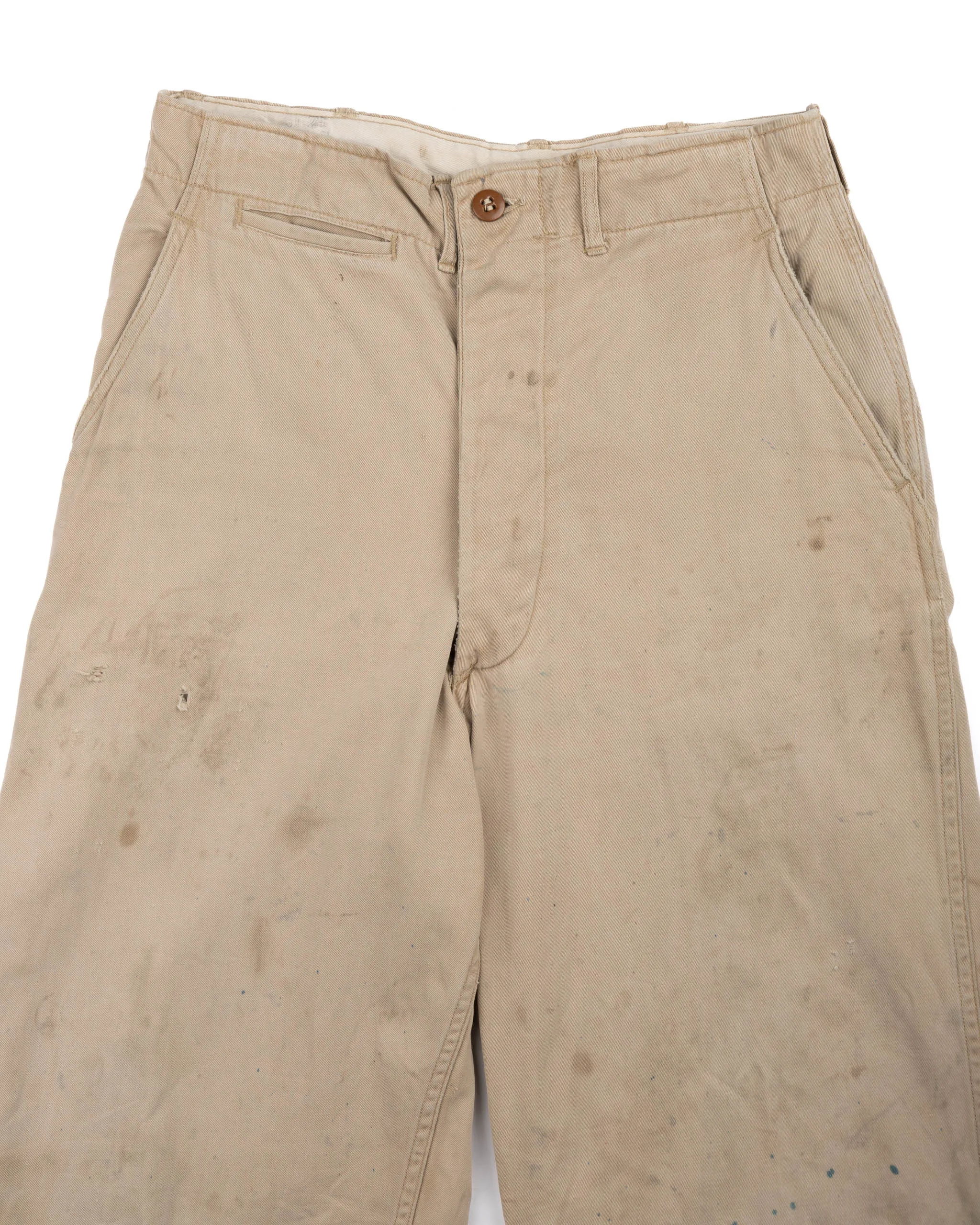 50’s Thrashed Officer Chinos - 27.5” x 30”