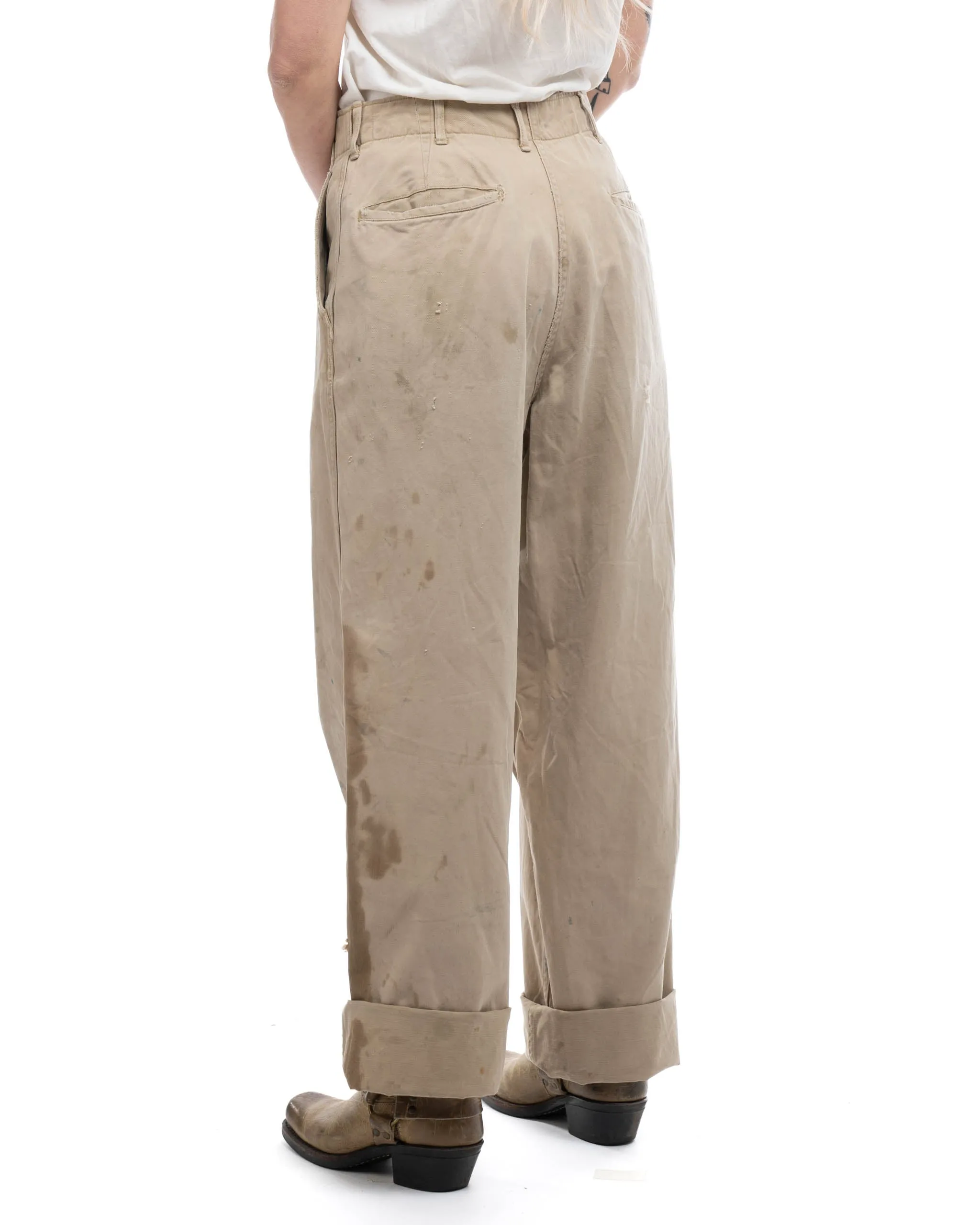 50’s Thrashed Officer Chinos - 27.5” x 30”