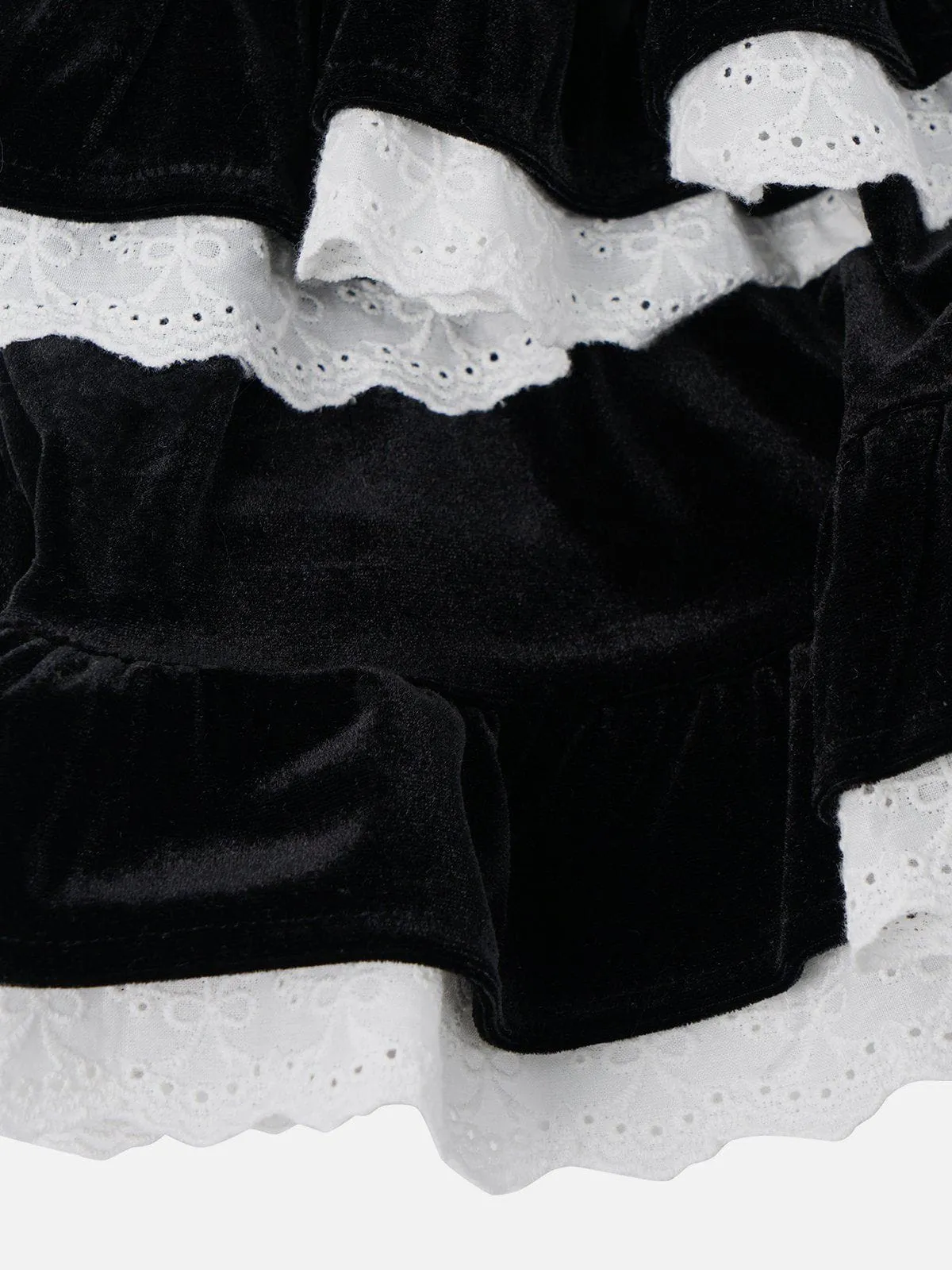 Aelfric Eden Lace Bow Patchwork Skirt