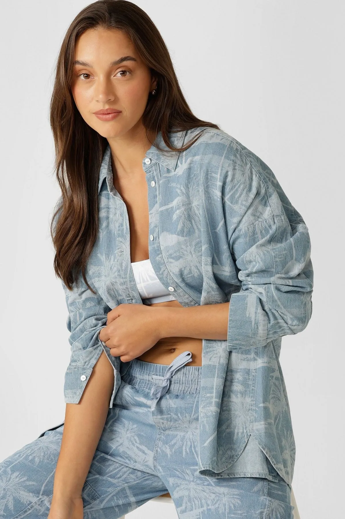 Aloha Button Up Shirt  | Aloha Blues Print