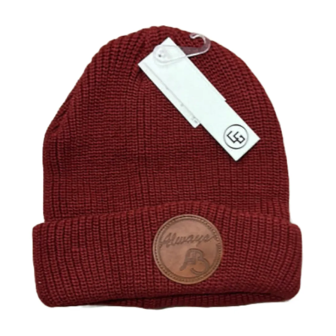 Always Boardshop Leather Patch Basic Beanie (Multiple Color Options)