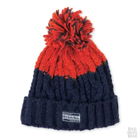 'Aprés' Knit Beanie - Navy/Red