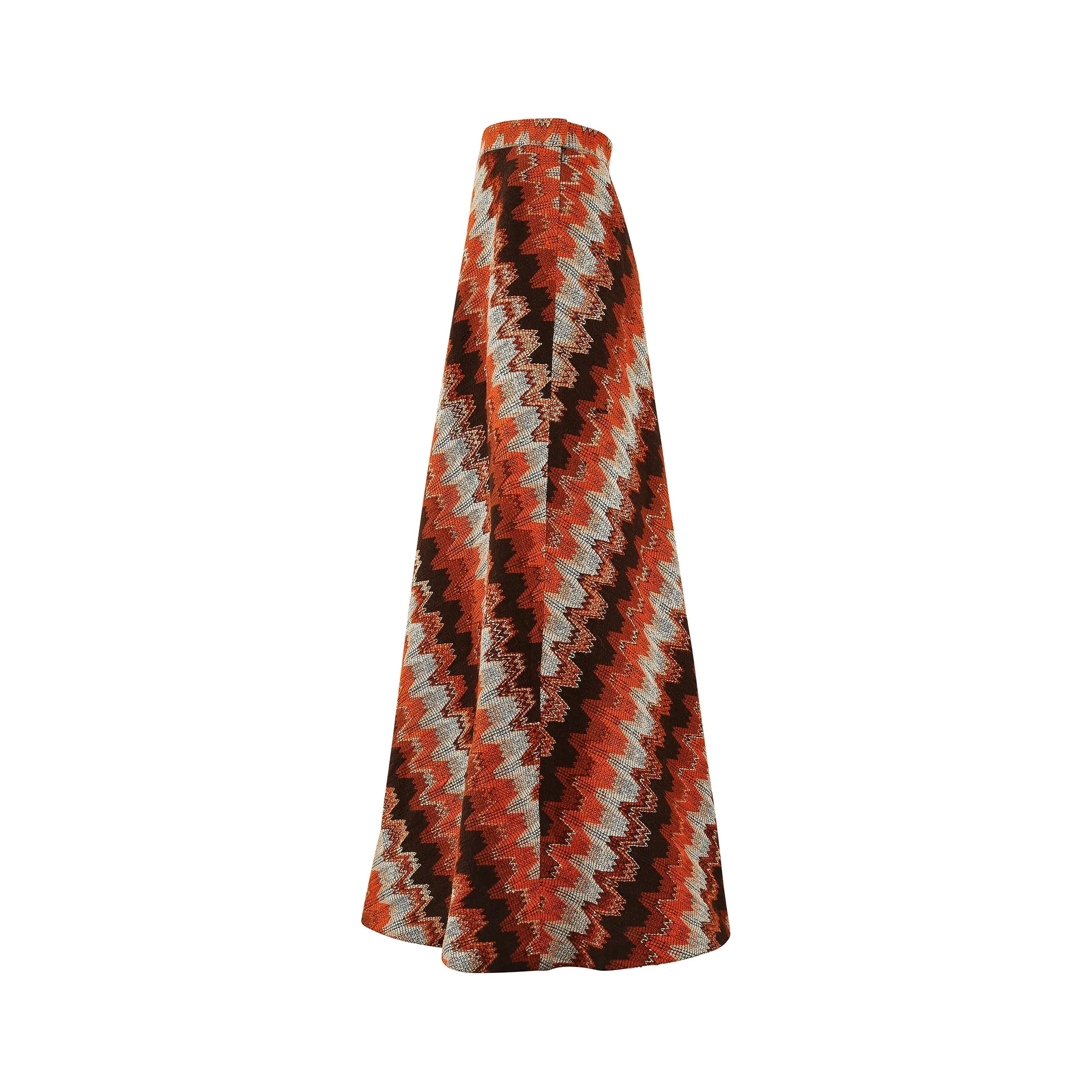 ARCHIVE - 1970s Reldan Textured Wool Orange Tone Skirt