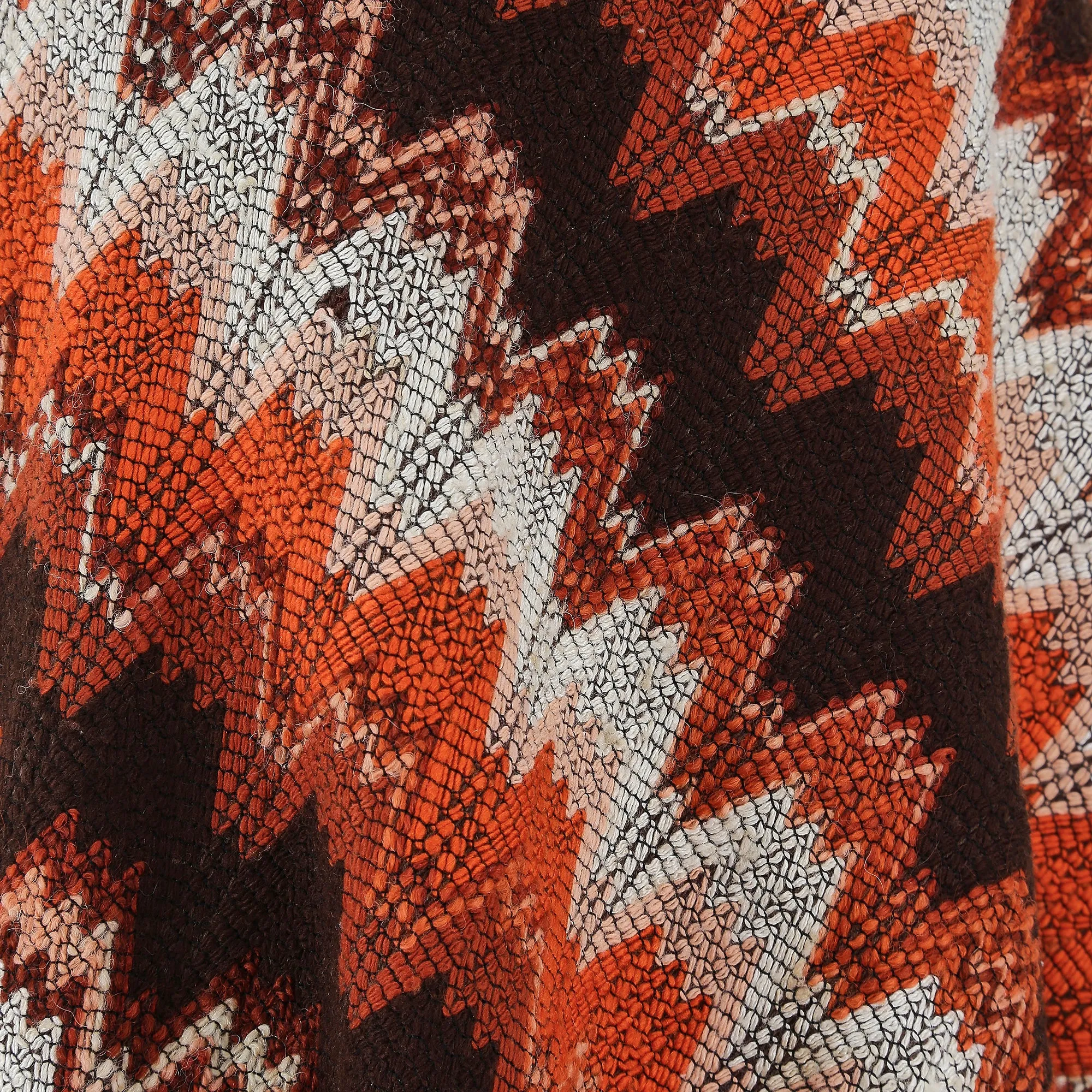ARCHIVE - 1970s Reldan Textured Wool Orange Tone Skirt