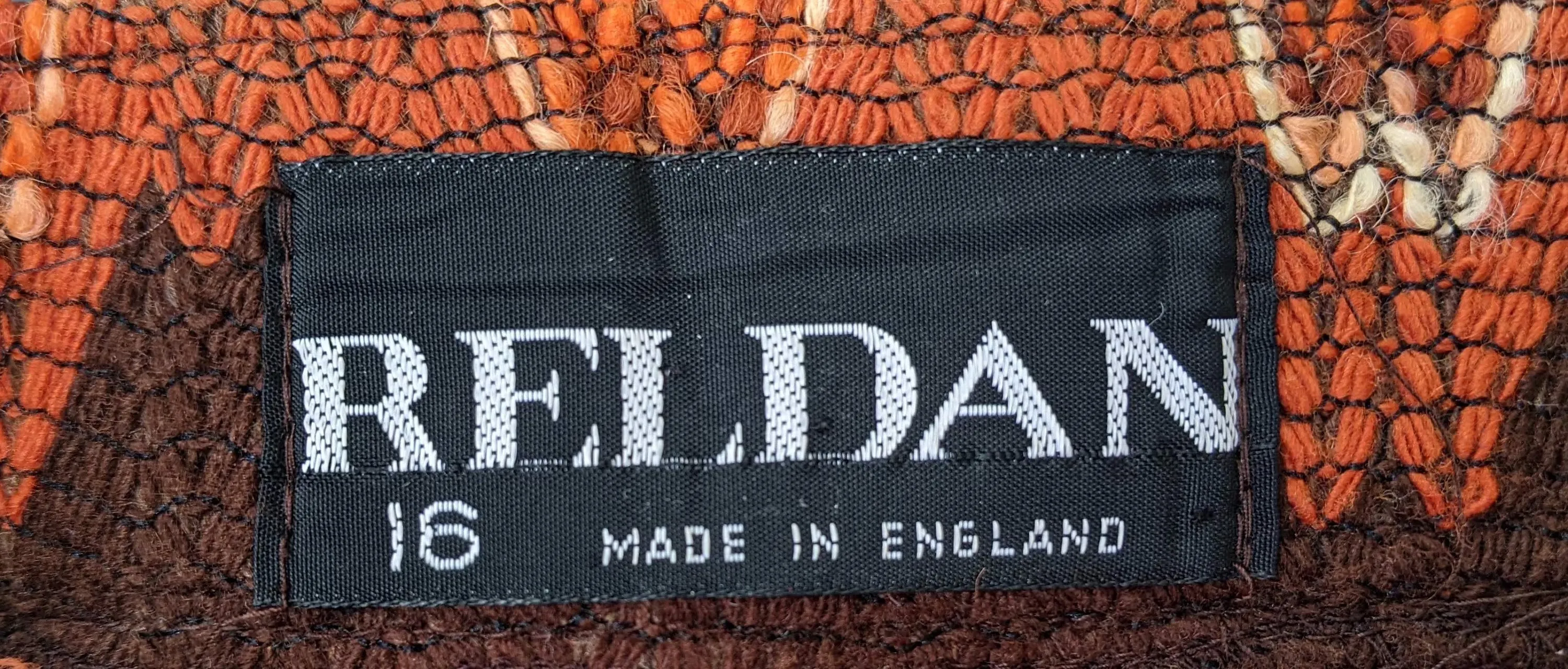 ARCHIVE - 1970s Reldan Textured Wool Orange Tone Skirt