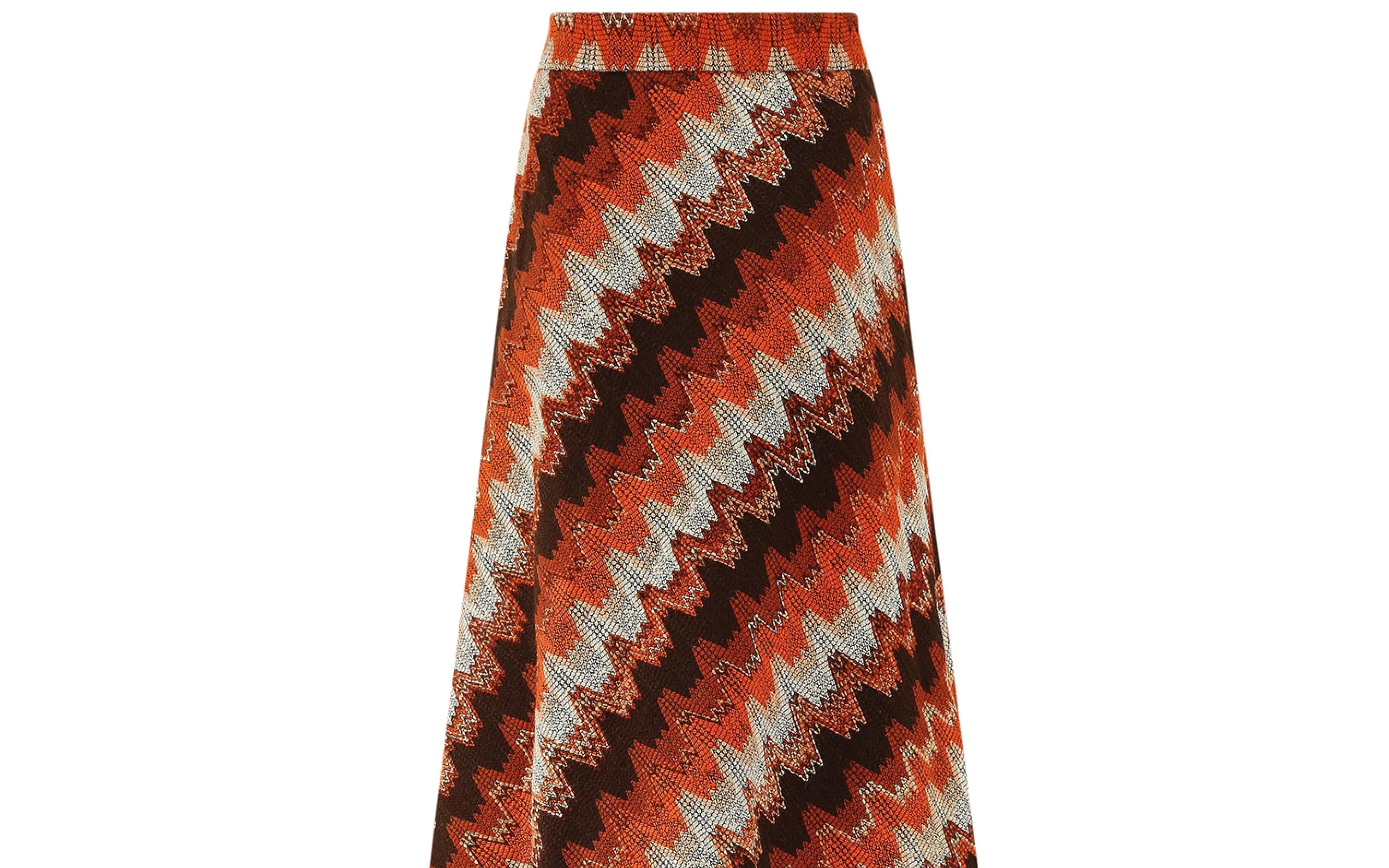 ARCHIVE - 1970s Reldan Textured Wool Orange Tone Skirt
