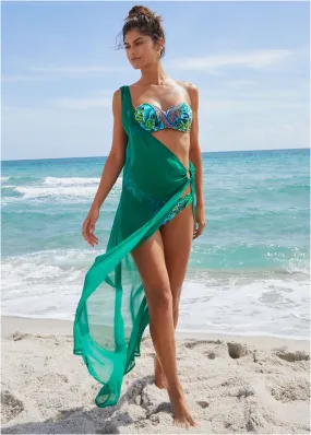 Asymmetrical Cover-Up - Green Glory