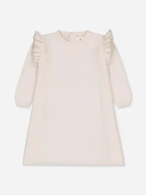 Baby's Ruffled Cashmere Dress Ivory