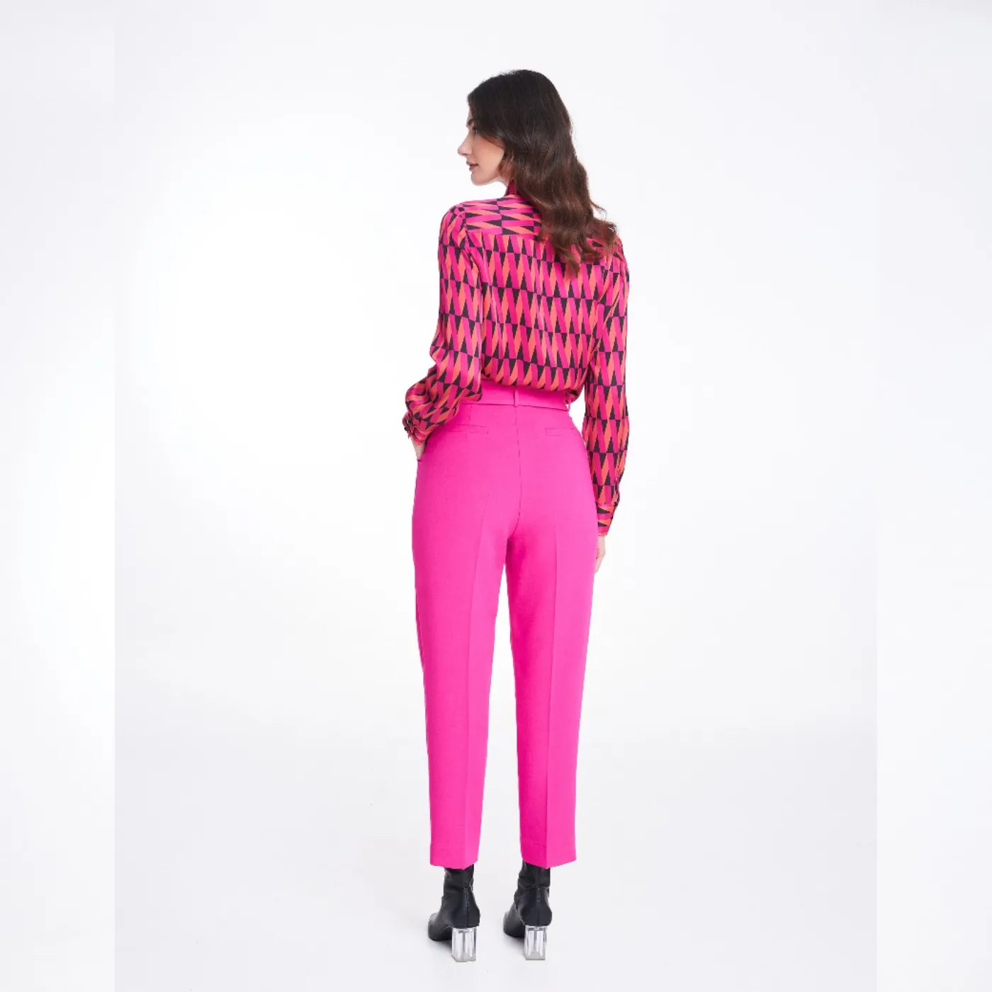 Badoo Hot Pink Belted Trouser