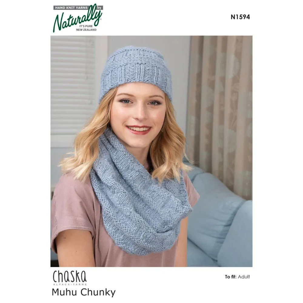 Beanie & Cowl Knitting Pattern (N1594)