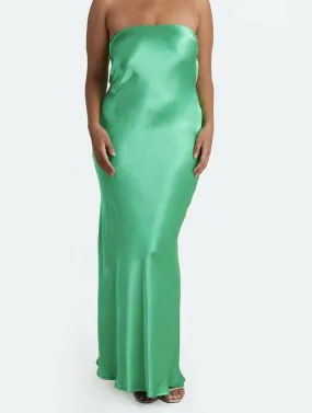 Bec And Bridge Moondance Silk Maxi Dress in Green