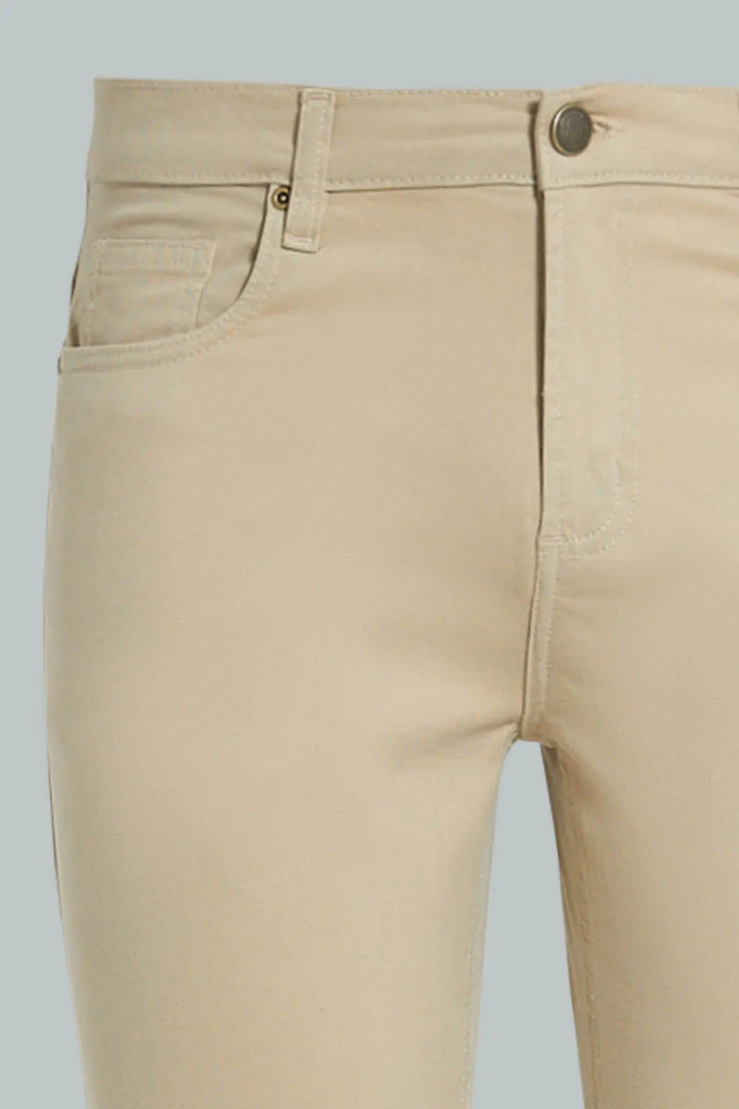 Beige Chino Trouser For Men