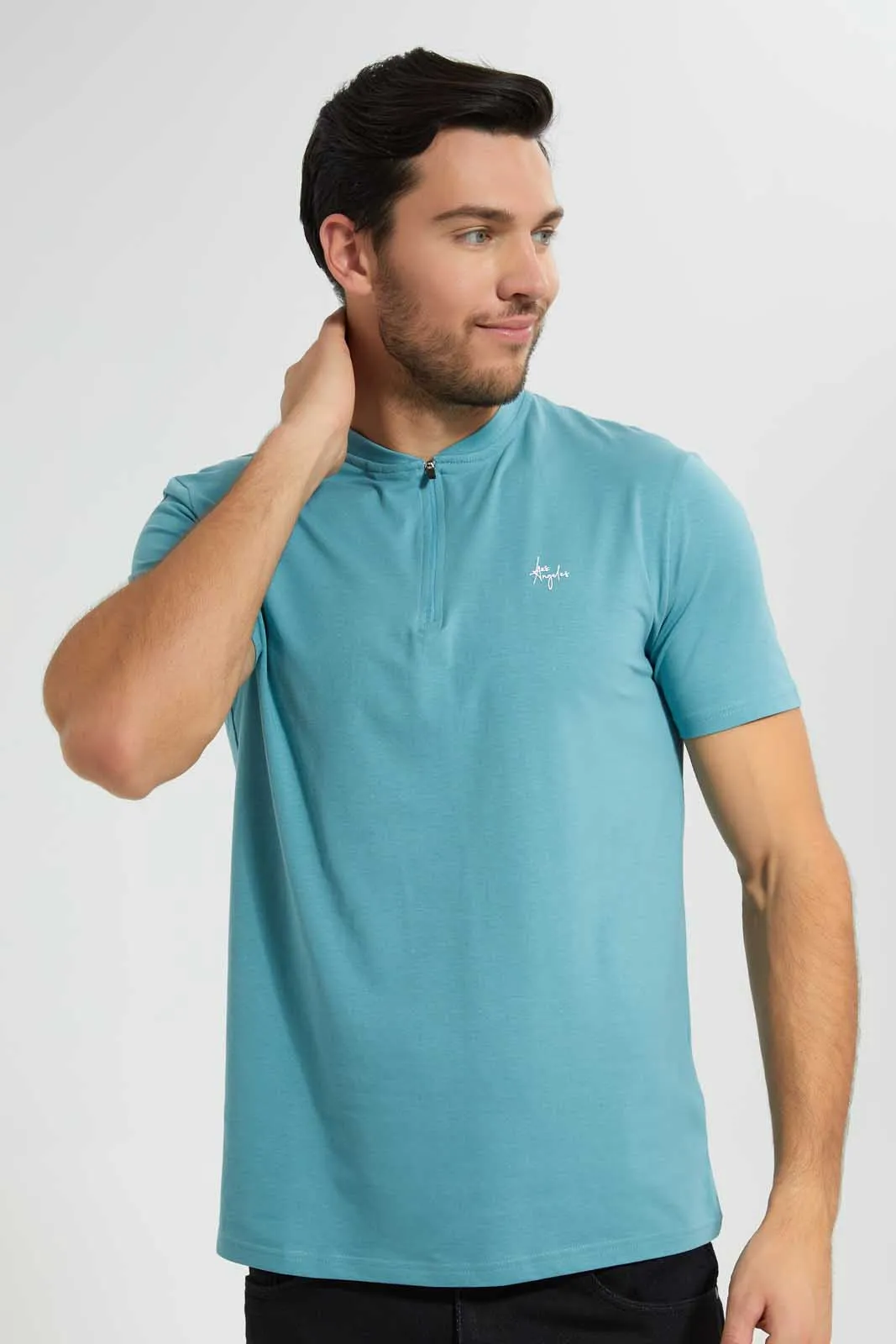 Blue Stand Polo Shirt