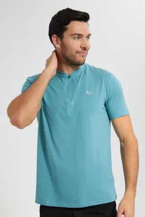 Blue Stand Polo Shirt