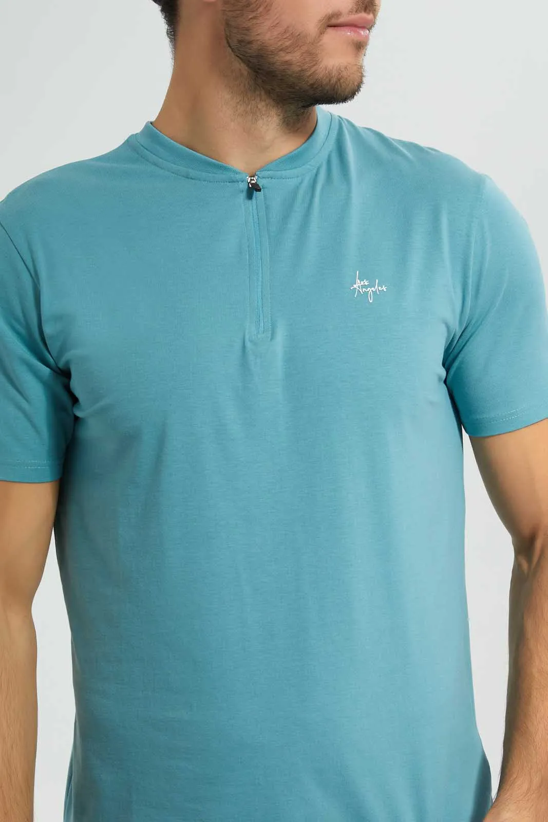 Blue Stand Polo Shirt