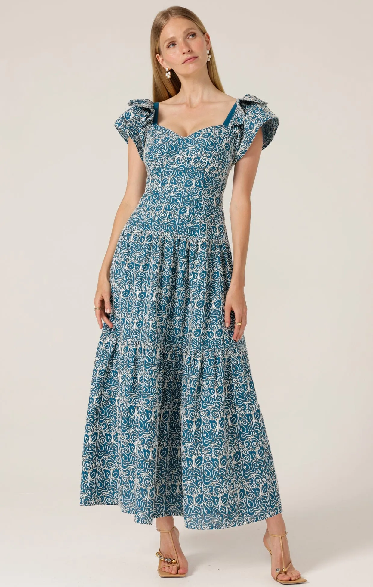 BLUE WING MAXI DRESS