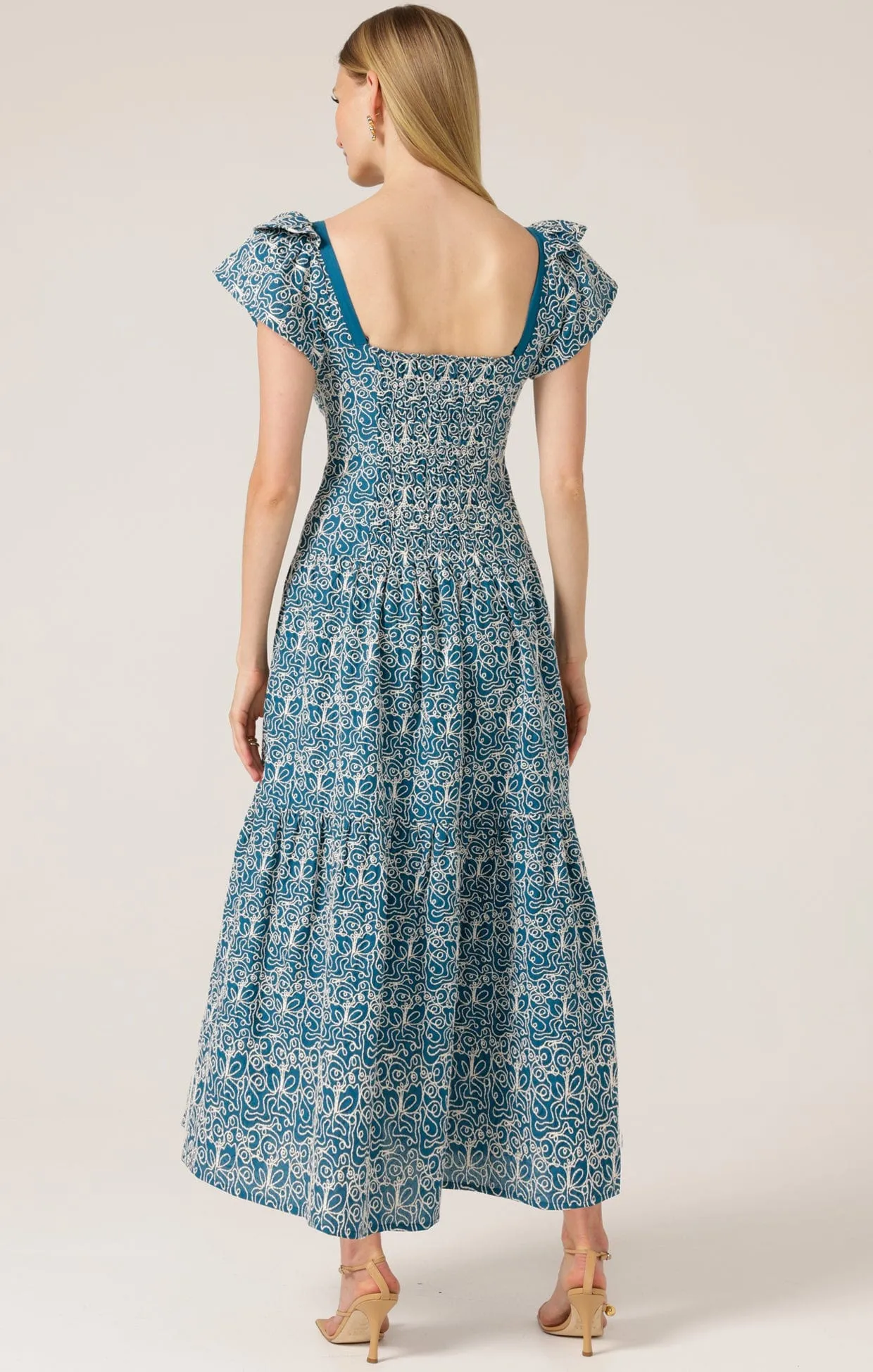 BLUE WING MAXI DRESS