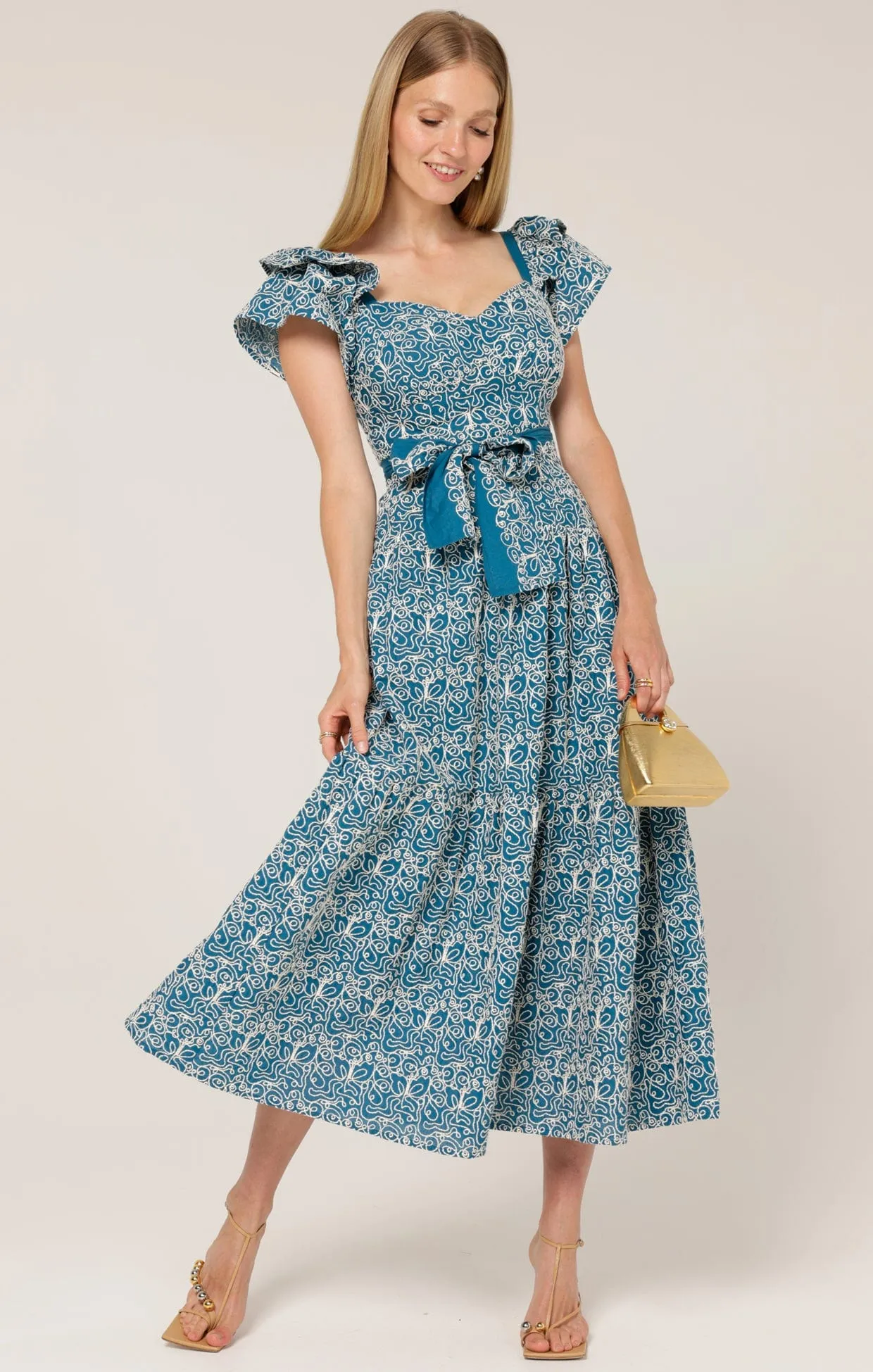 BLUE WING MAXI DRESS