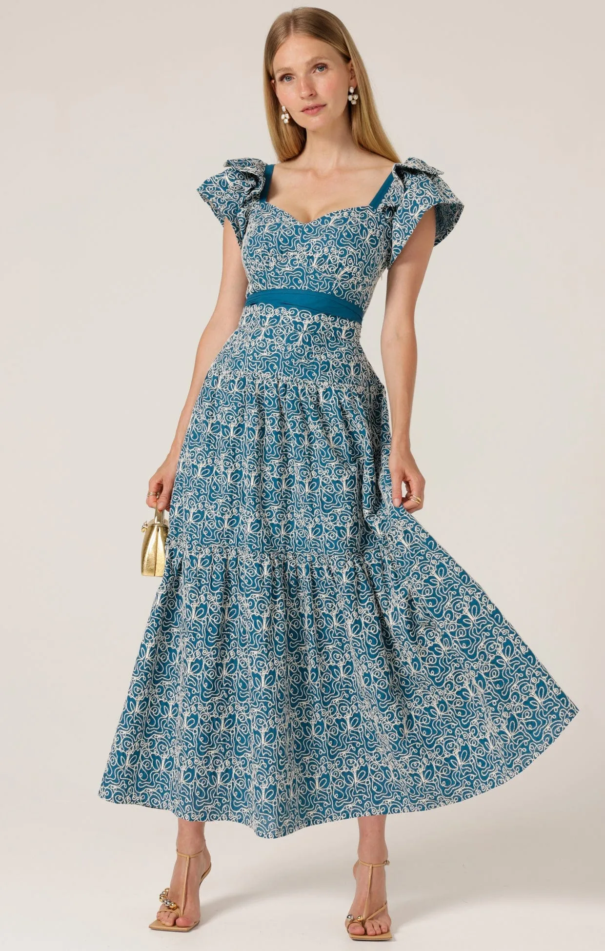 BLUE WING MAXI DRESS