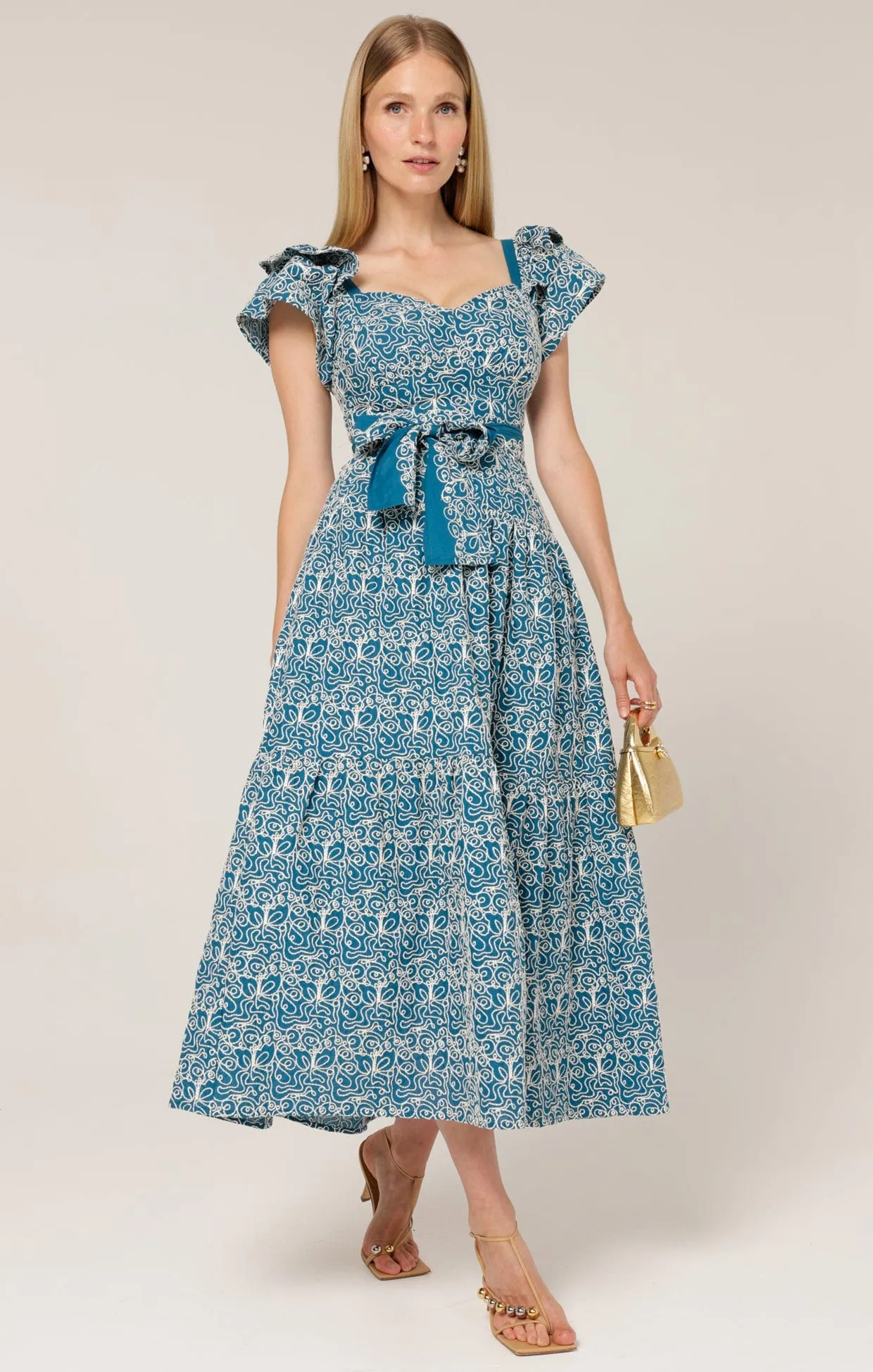 BLUE WING MAXI DRESS