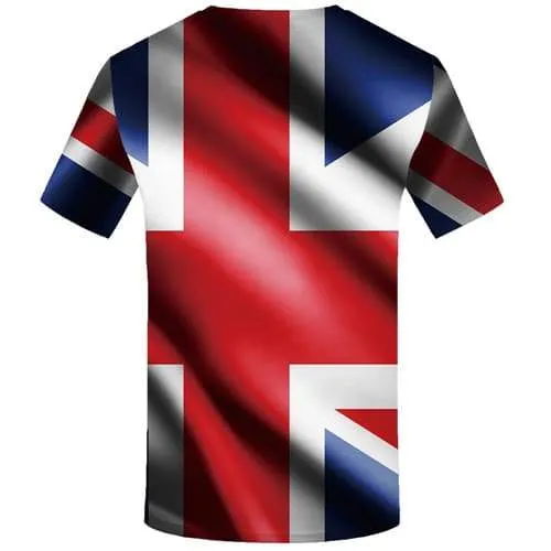 British Flag T shirts Men United Kingdom Tshirt Printed Art T shirts Funny Harajuku T-shirts Graphic Gothic T-shirts 3d
