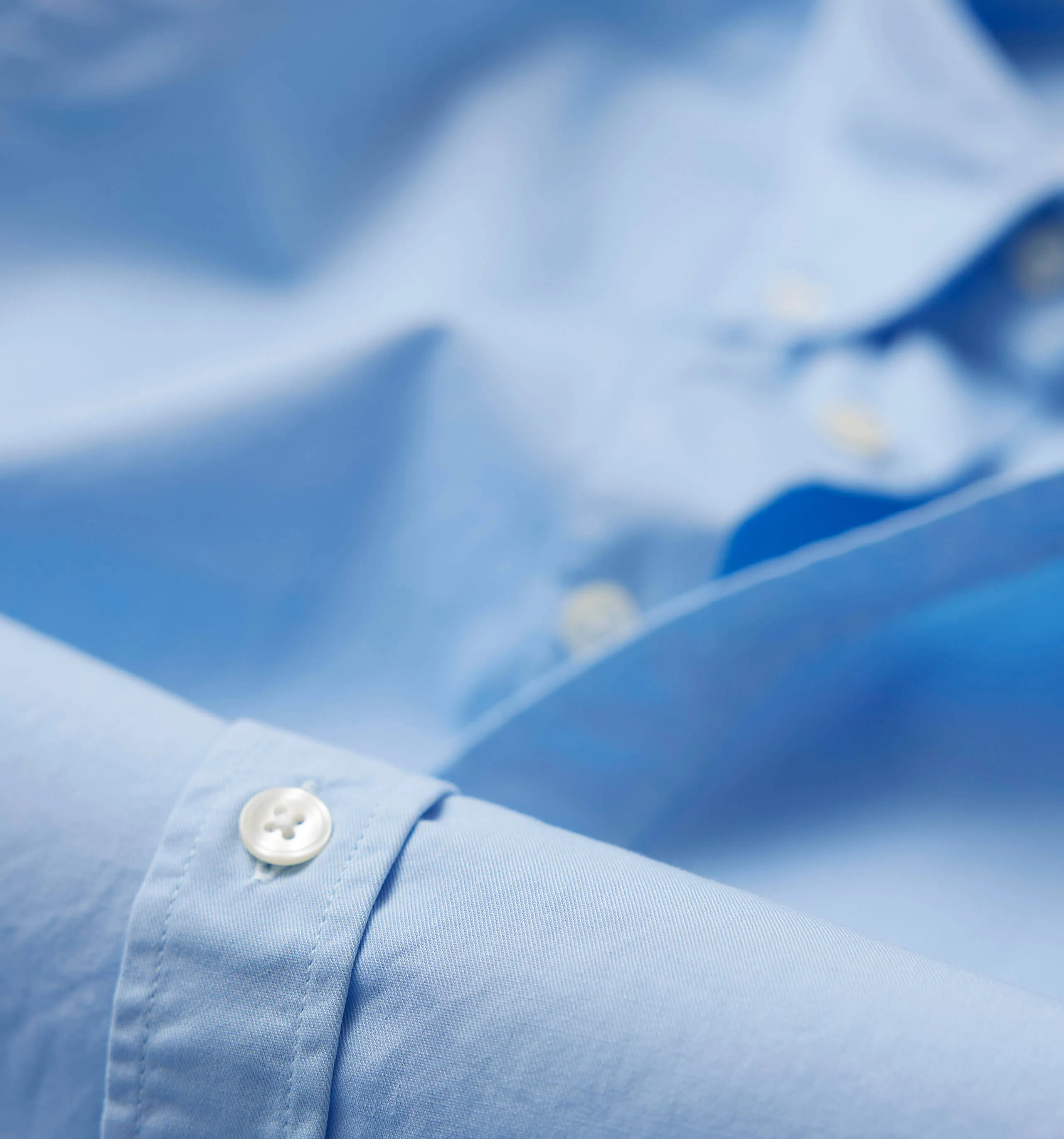 Button Down Garment Dyed Shirt Cerulean