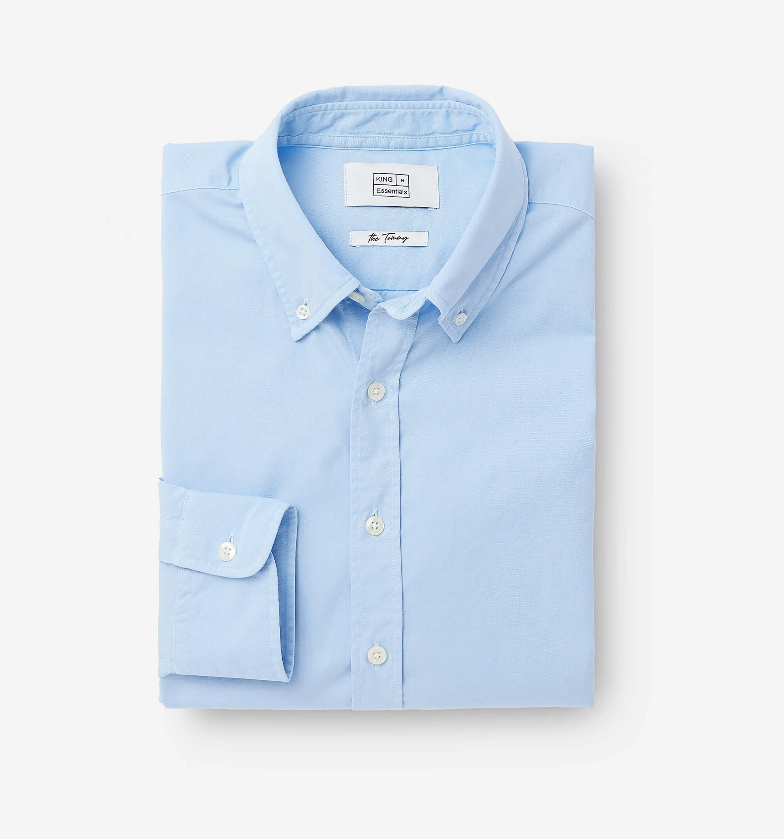Button Down Garment Dyed Shirt Cerulean