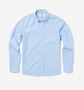 Button Down Garment Dyed Shirt Cerulean