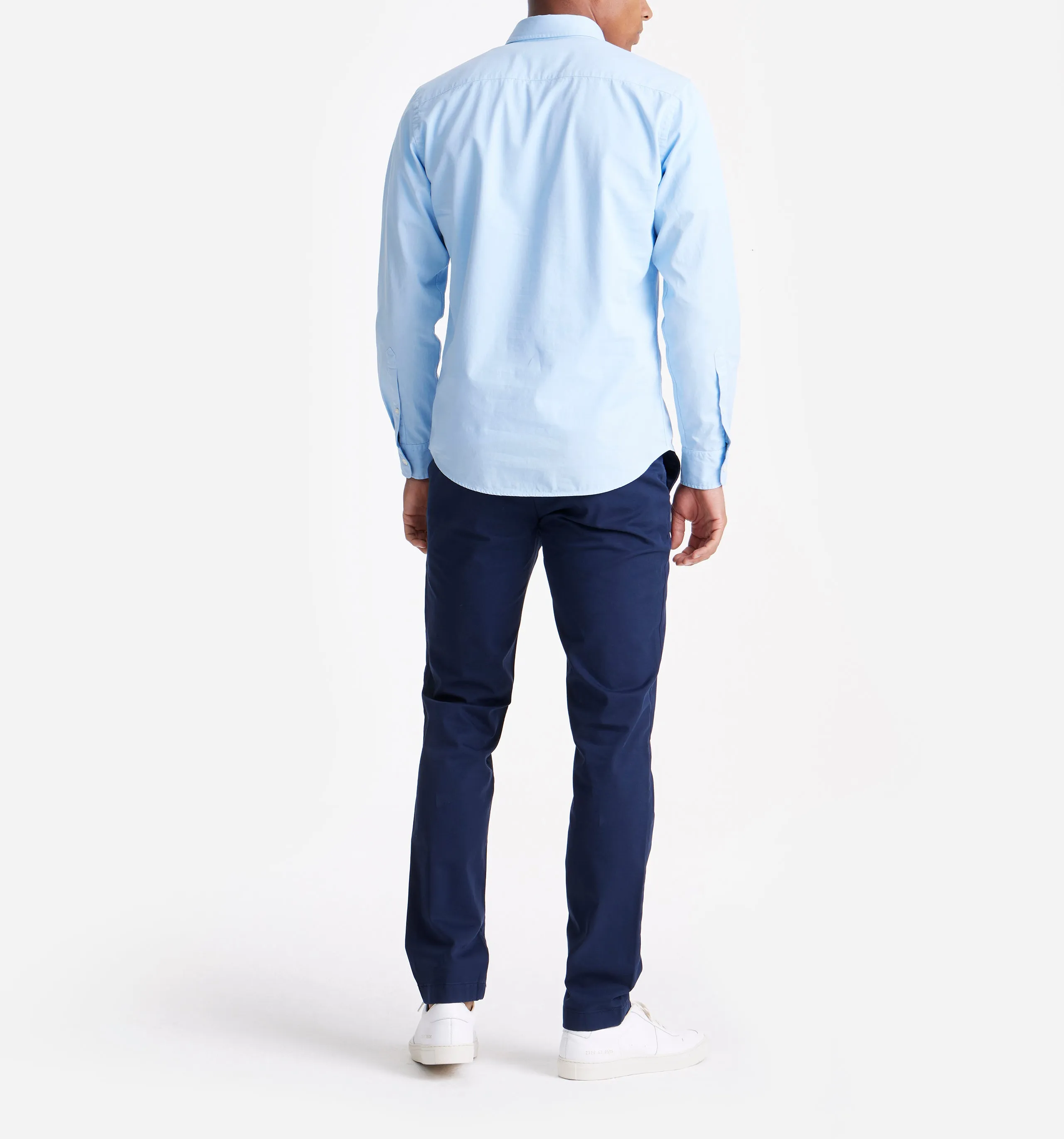 Button Down Garment Dyed Shirt Cerulean