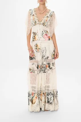 BUTTON UP DRESS WITH LACE INSERT DE HAAR MEMOIRS