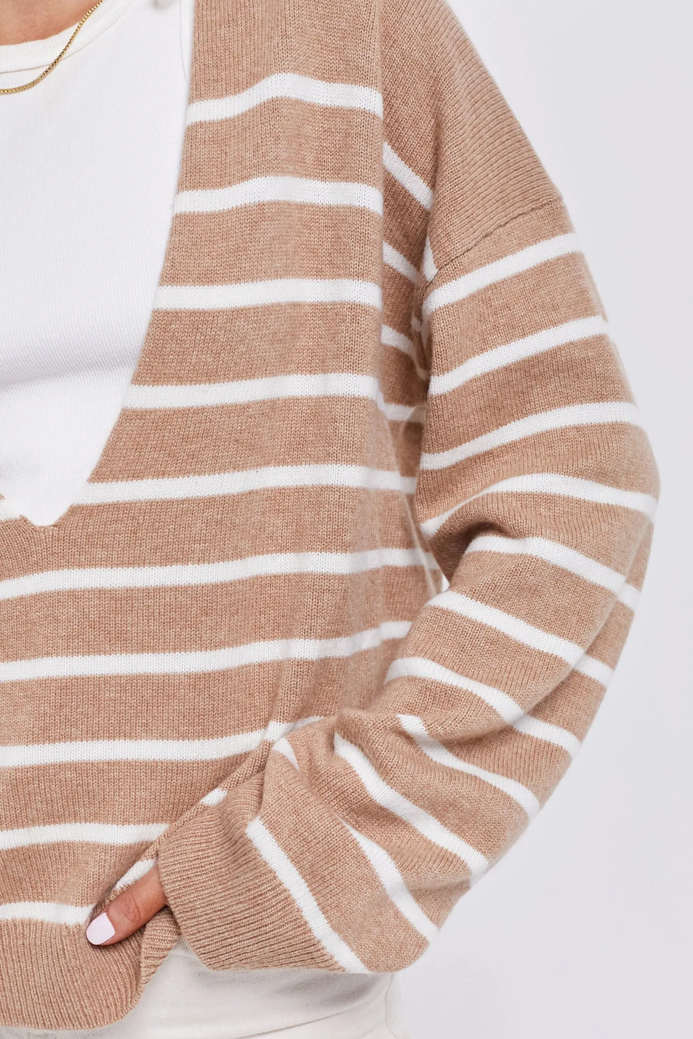 Camel Stripe Lowell Top