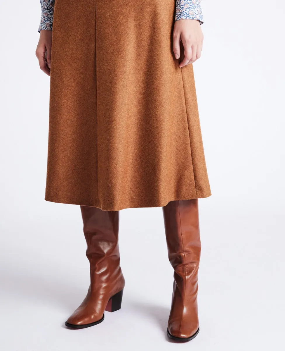 Cashmere Blend Tweed Skirt