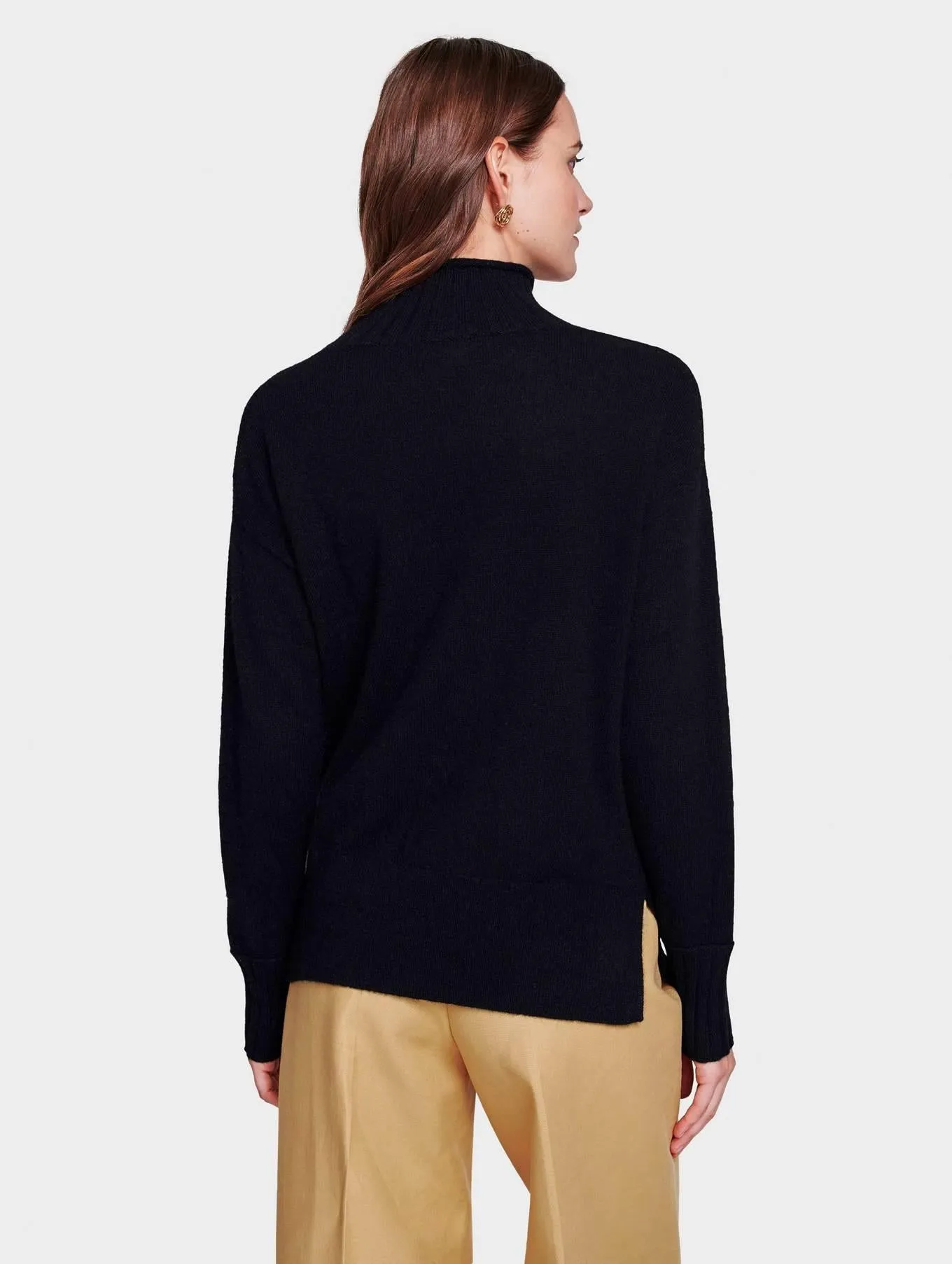 Cashmere Funnelneck Pullover (Black)
