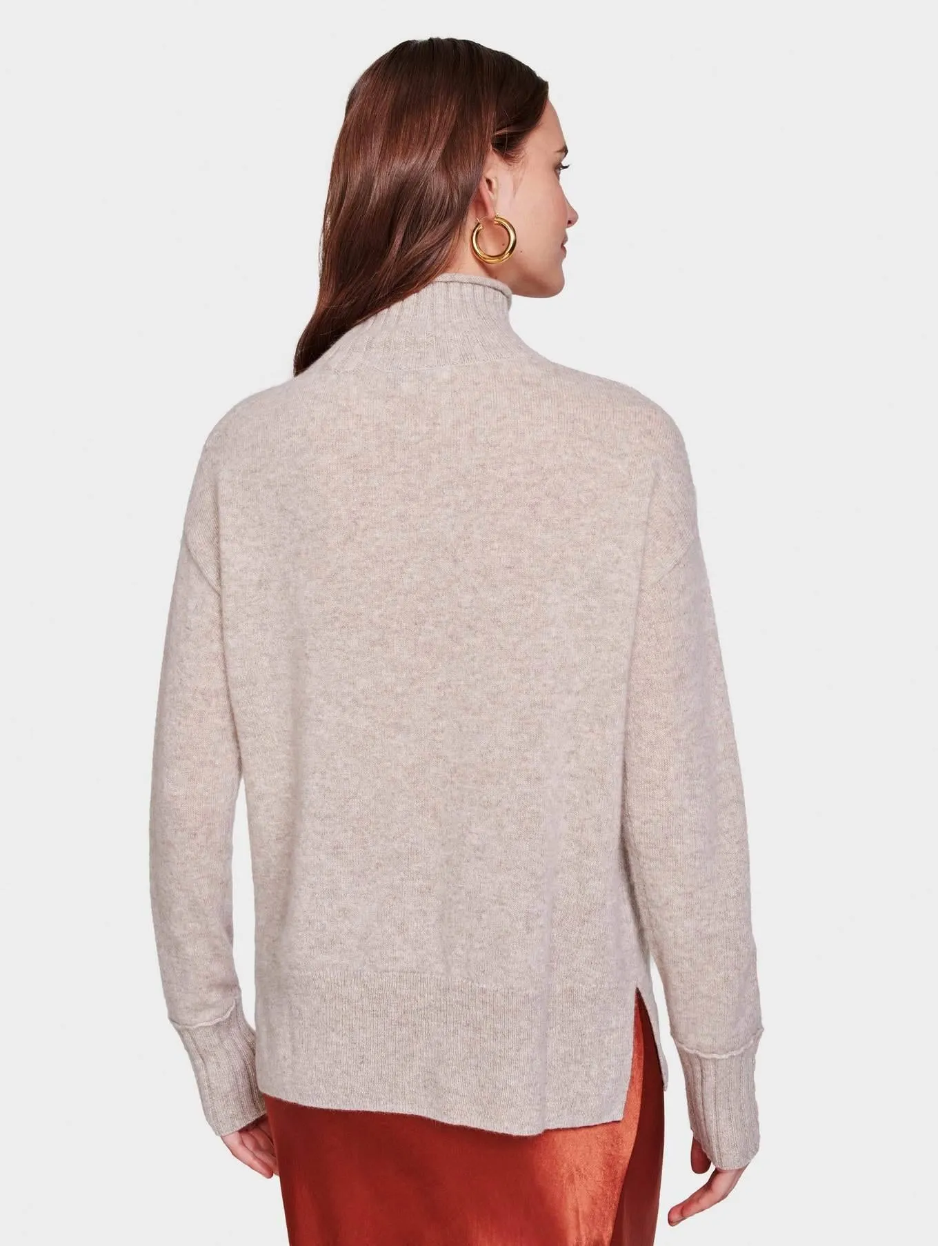 Cashmere Funnelneck Pullover (Sand Wisp Heather)