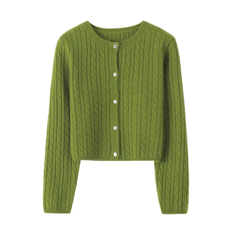 Cashmere Knitted Cardigan Dress Two-piece