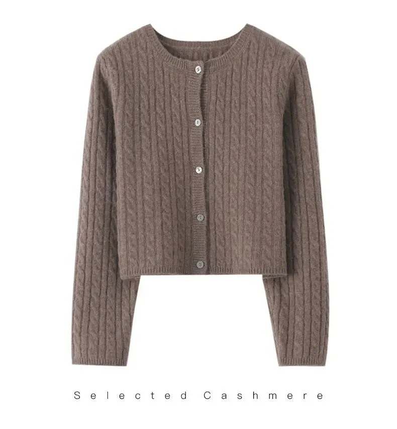 Cashmere Knitted Cardigan Dress Two-piece