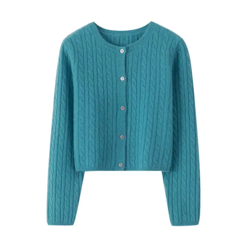 Cashmere Knitted Cardigan Dress Two-piece