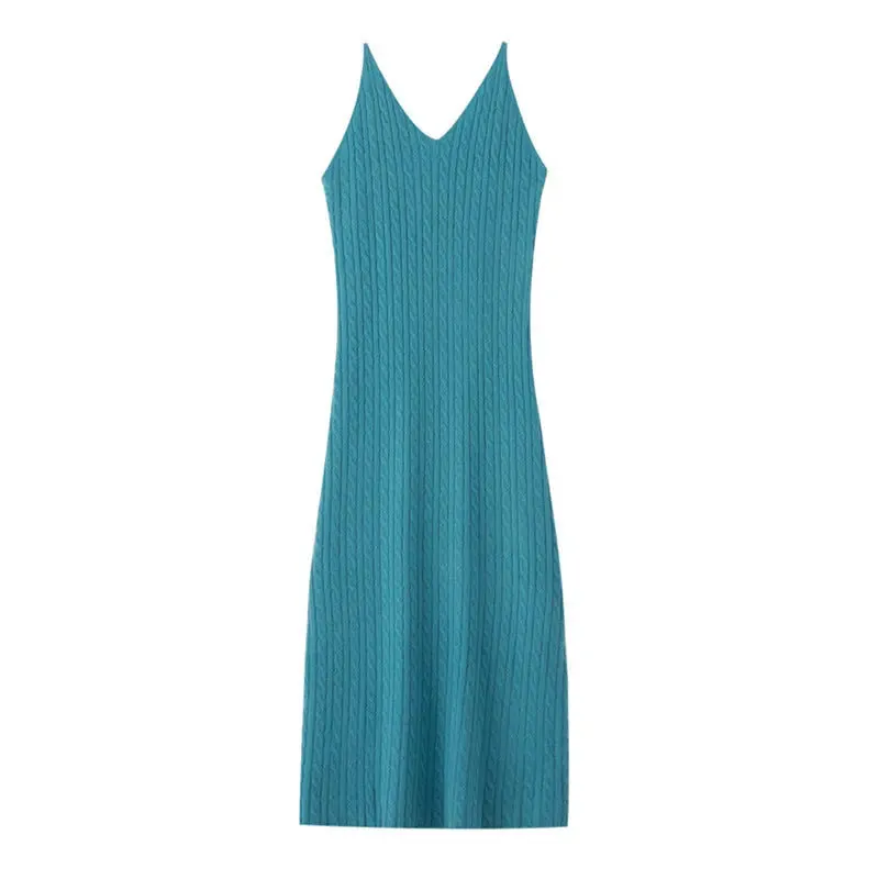Cashmere Knitted Cardigan Dress Two-piece