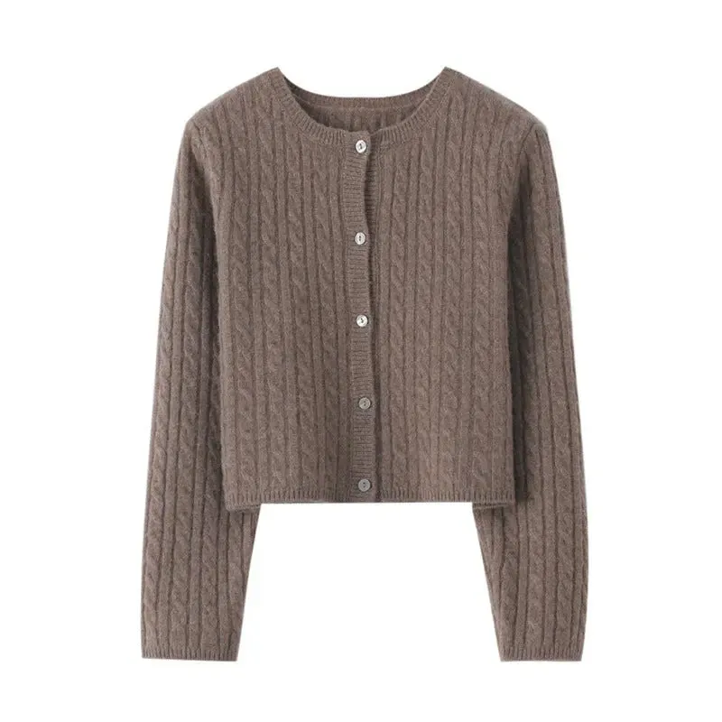 Cashmere Knitted Cardigan Dress Two-piece