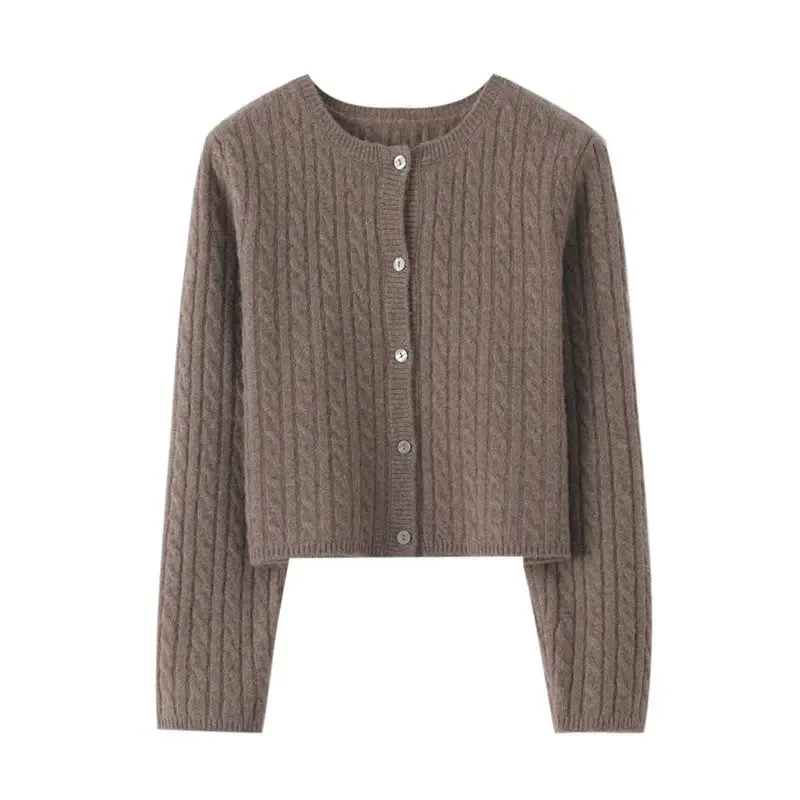 Cashmere Knitted Cardigan Dress Two-piece