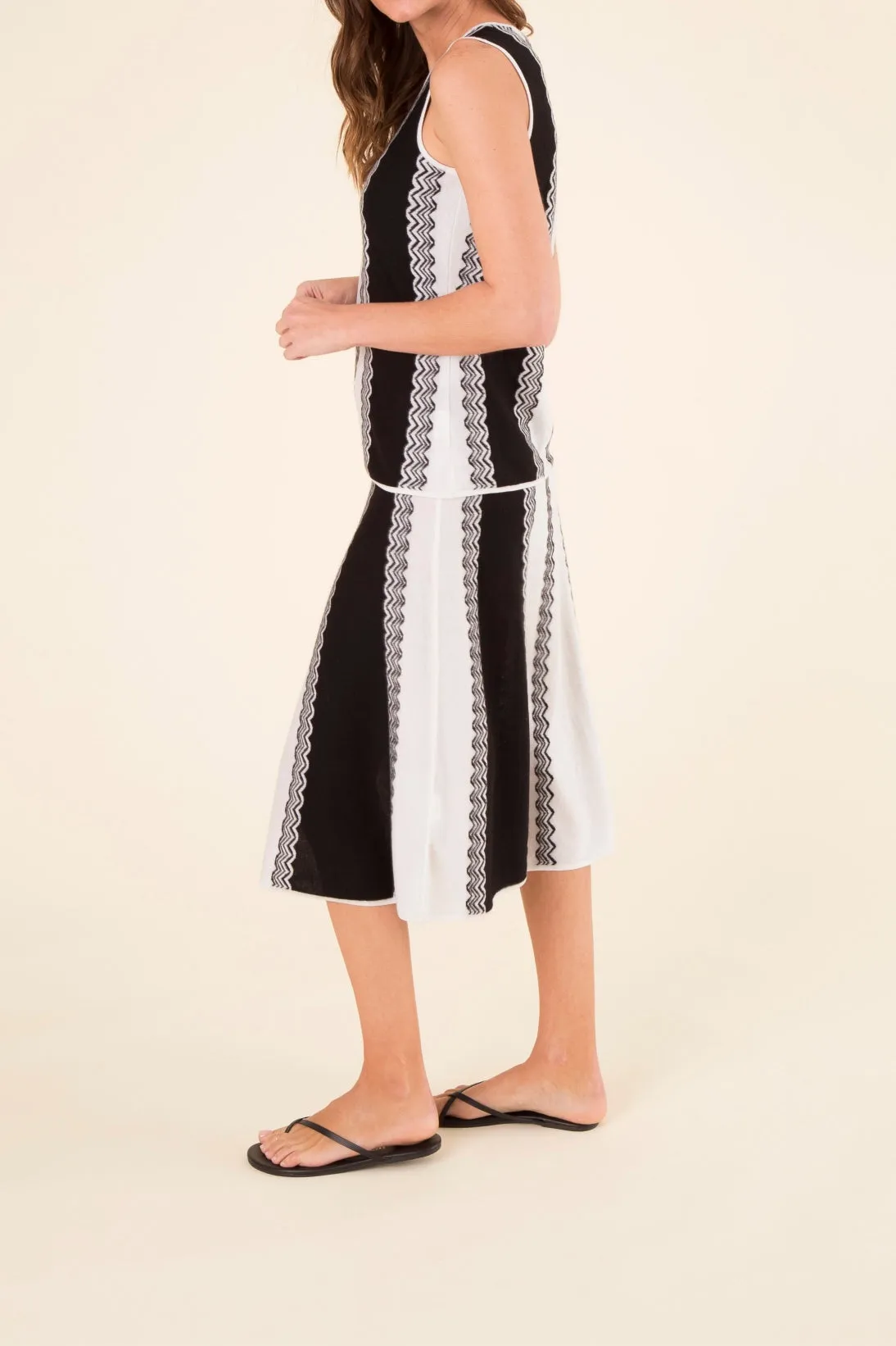CASHMERE WAVE JACQUARD SHELL