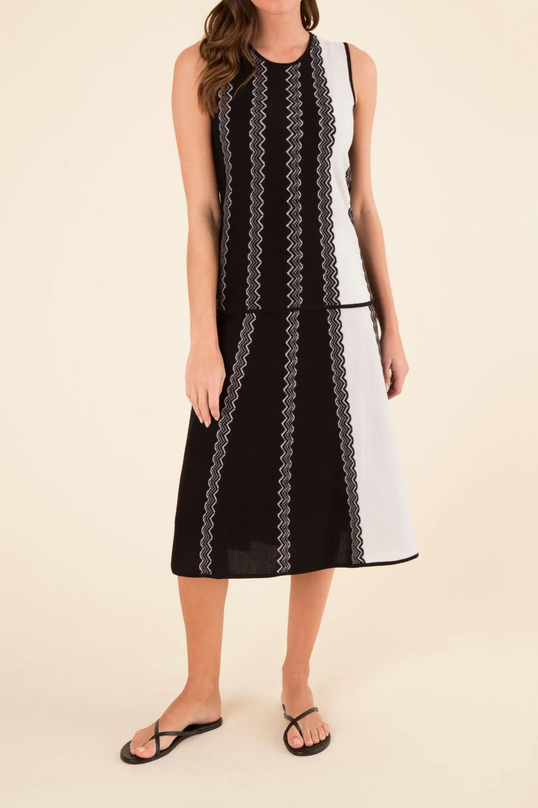 CASHMERE WAVE JACQUARD SHELL