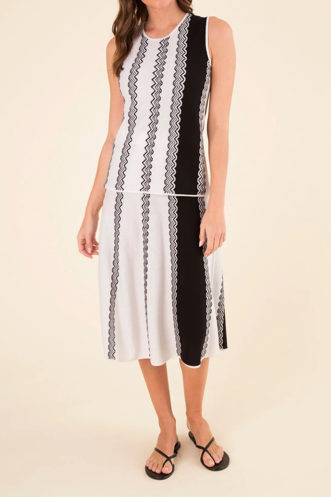 CASHMERE WAVE JACQUARD SHELL