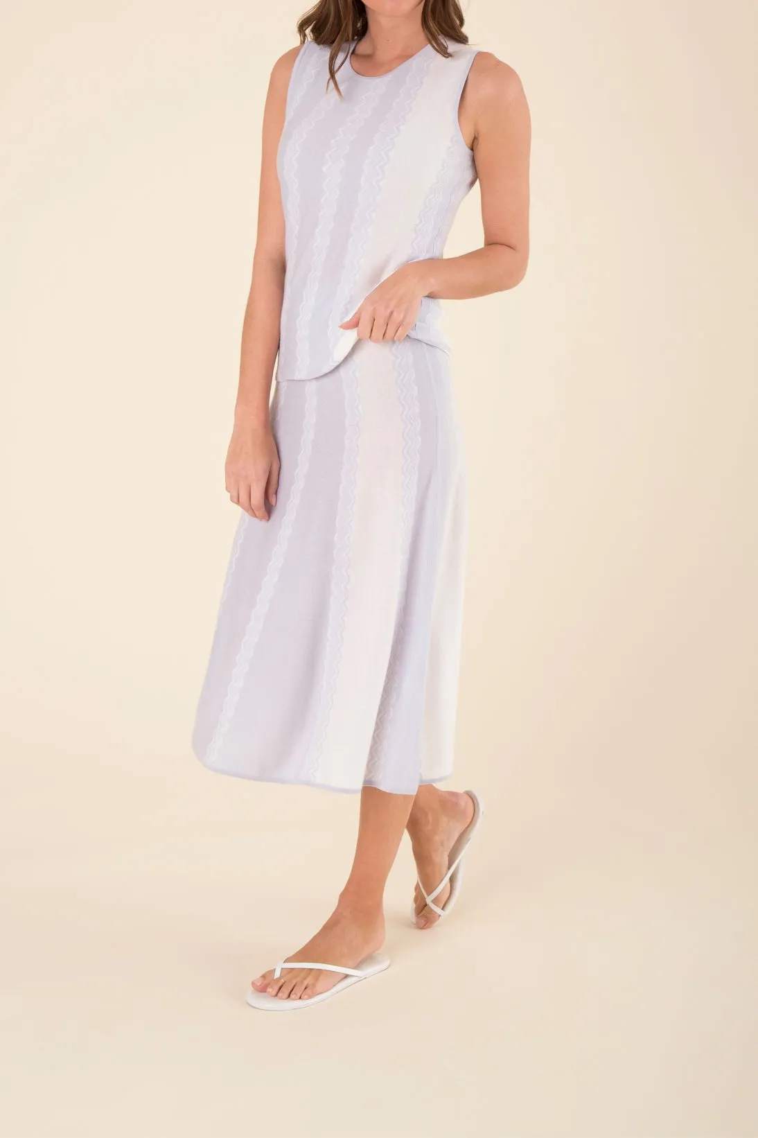 CASHMERE WAVE JACQUARD SHELL
