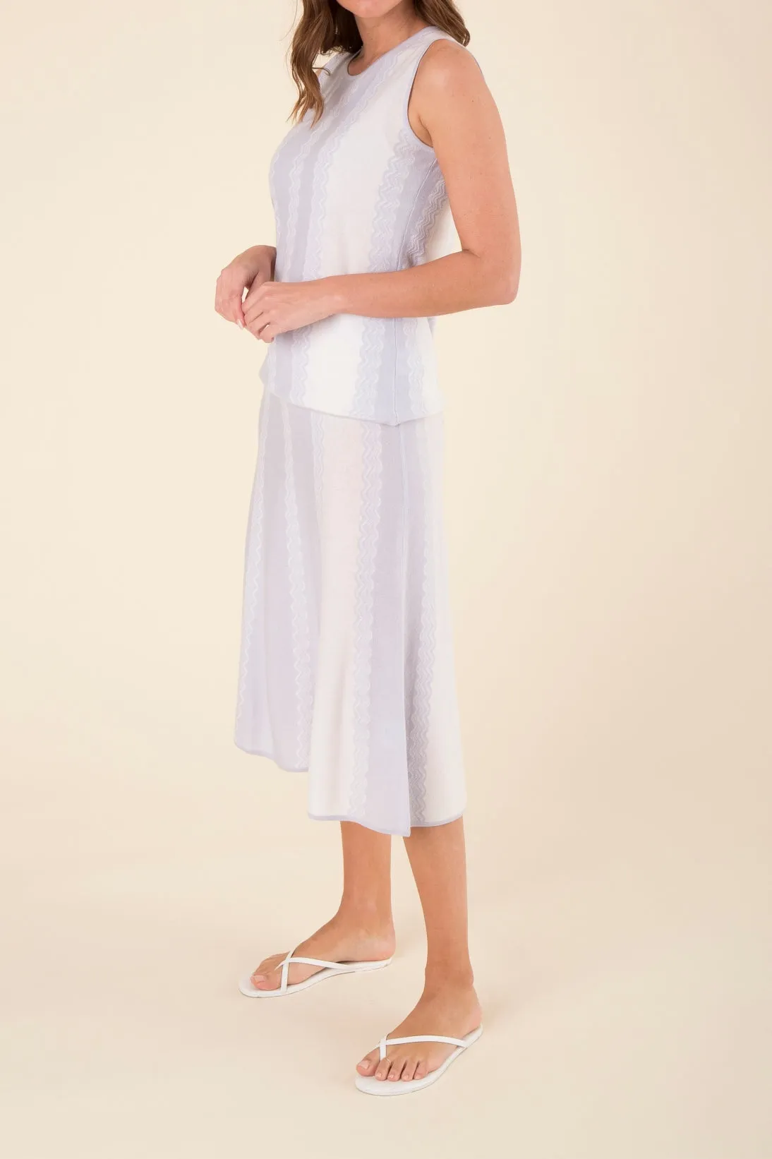CASHMERE WAVE JACQUARD SHELL