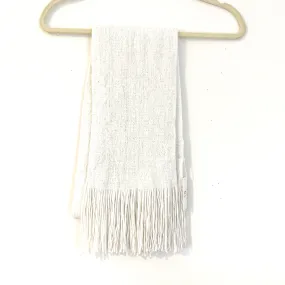 Charming Charlie White & Metallic Fringe Sweater NWT