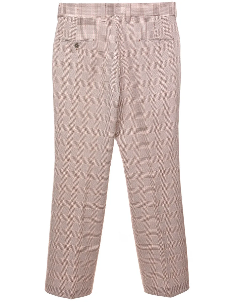 Checked Pattern Trousers - W34 L29