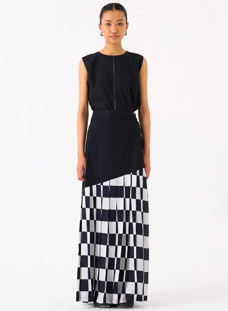 Checkered Skirt Set