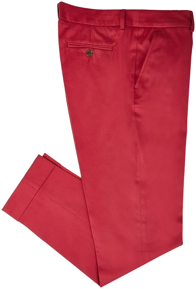 Chinos med opslag, dame, rød